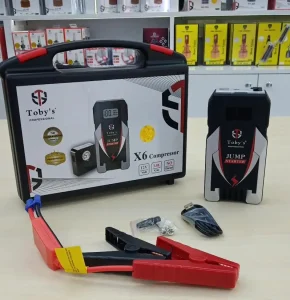 جامپ استارتر و پمپ باد توبیز مدل X6 ظرفیت 6000 میلی آمپر