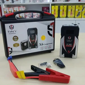 جامپ استارتر و پمپ باد توبیز مدل X6 ظرفیت 6000 میلی آمپر